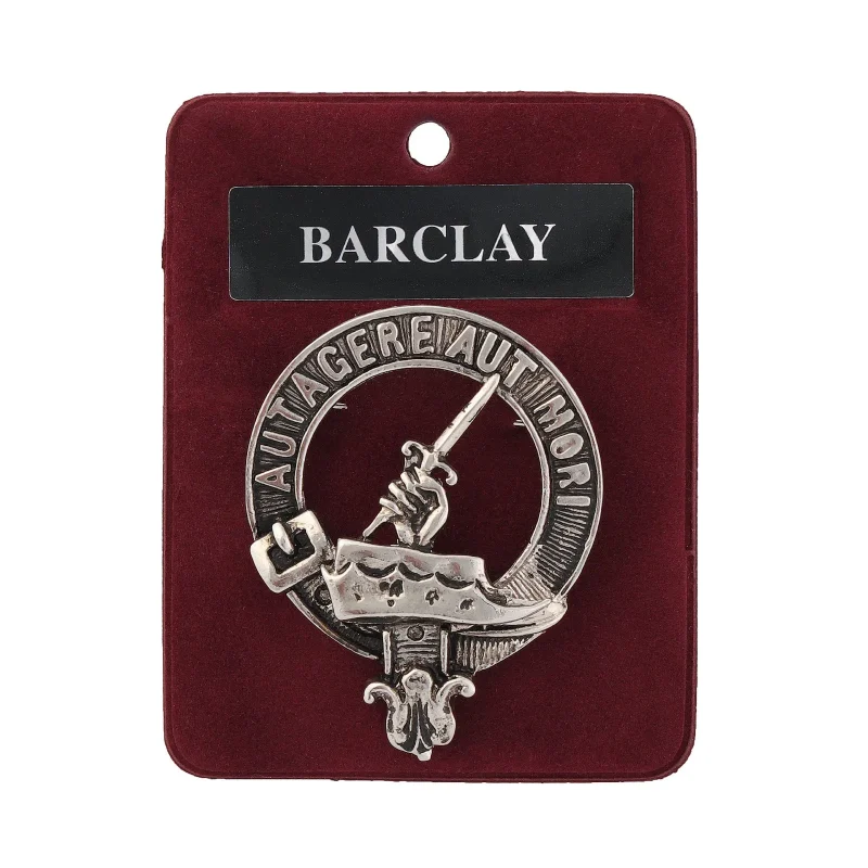 pewter clan badge barclay family crest