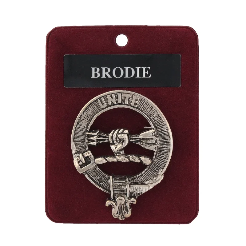 pewter clan badge brodie crest