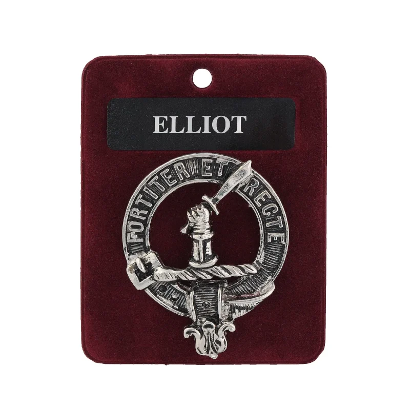 pewter clan badge for elliot artisan crafted symbol