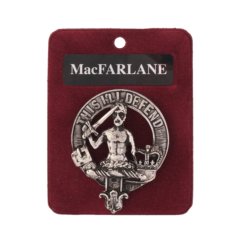 pewter clan badge macfarlane crest