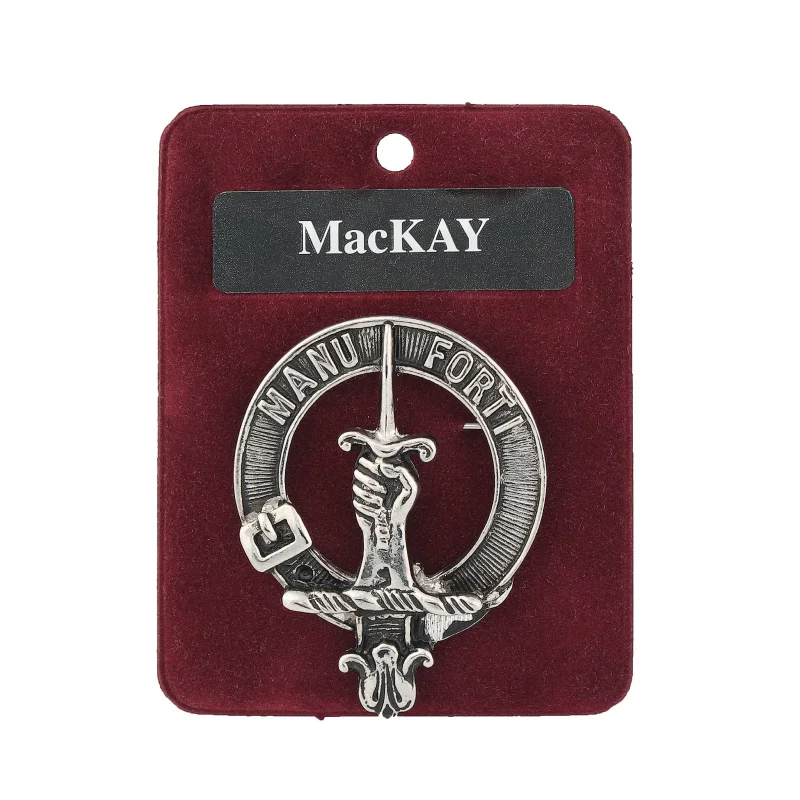 pewter clan badge mackay crest