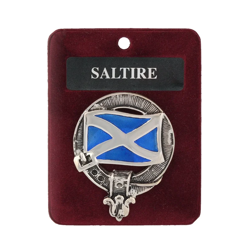 pewter clan badge saltire artisan design