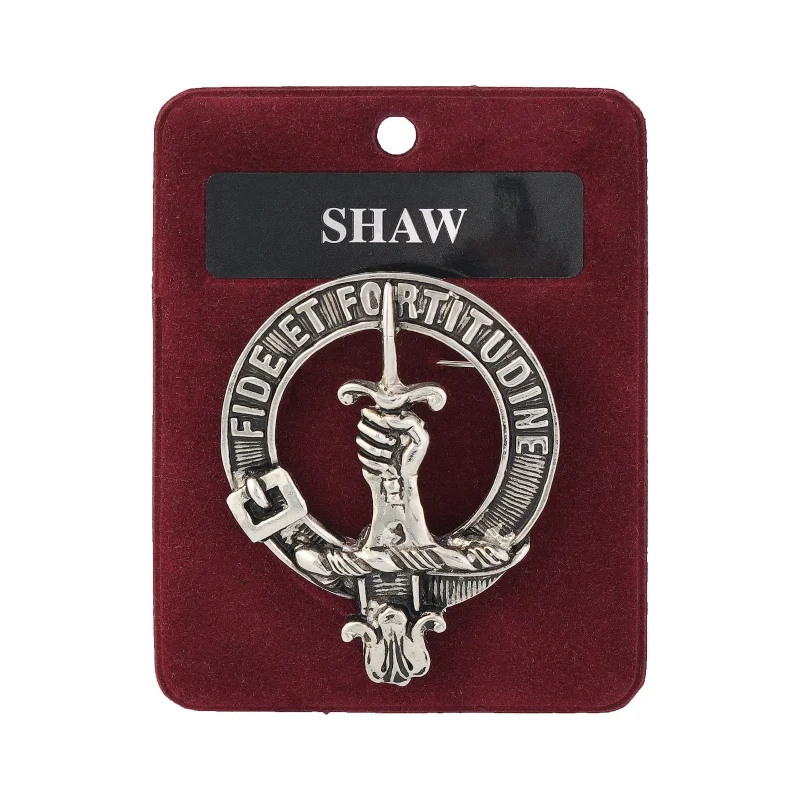 pewter clan badge shaw artisan crafted