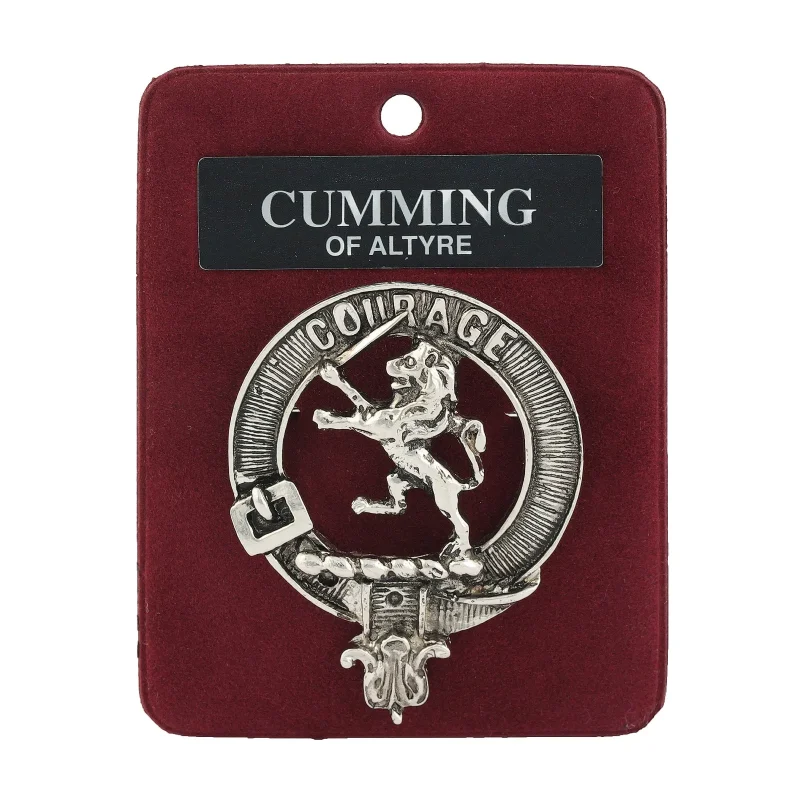 pewter cumming of altyre clan badge