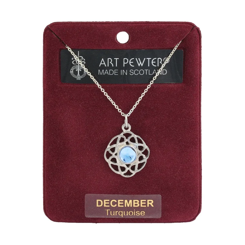 pewter december pendant