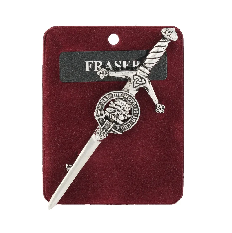 pewter fraser kilt pin handcrafted art