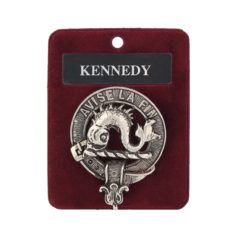 pewter kennedy clan badge artisan crafted