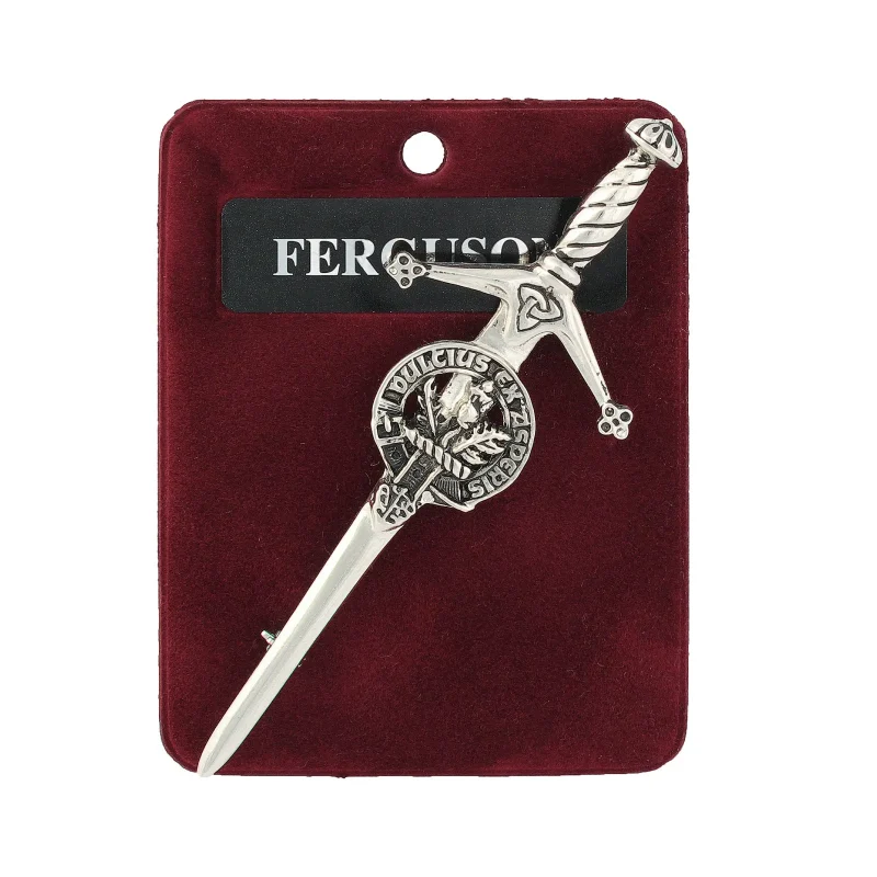 pewter kilt pin ferguson tartan