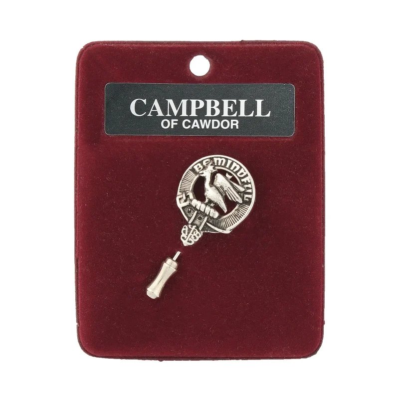 pewter lapel pin campbell of cawdor crest