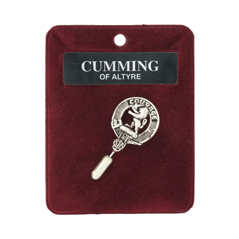 pewter lapel pin cumming of altyre