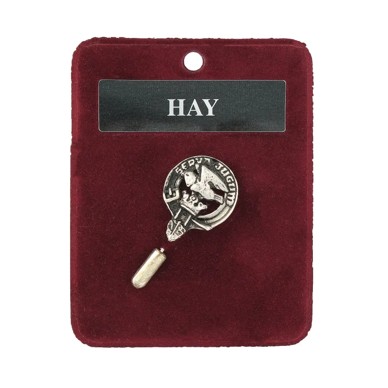 pewter lapel pin elegant hay design