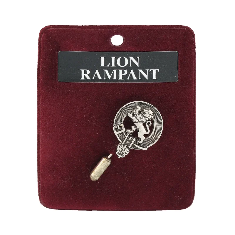 pewter lion lapel pin artisan design