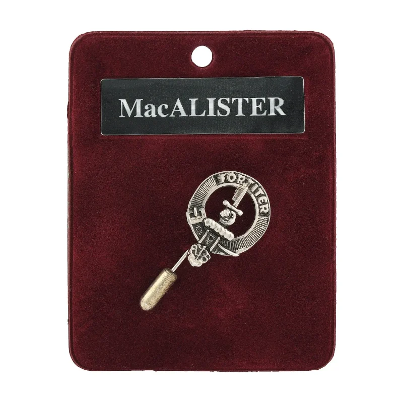 pewter macalister lapel pin artisan crafted