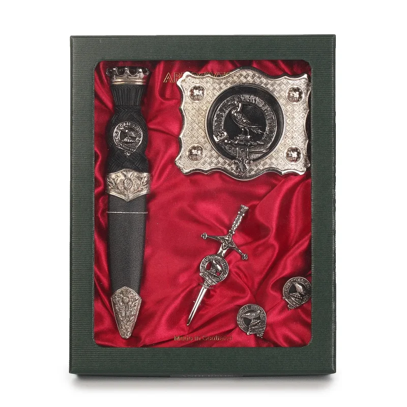 pewter macdonell of glengarry clan set