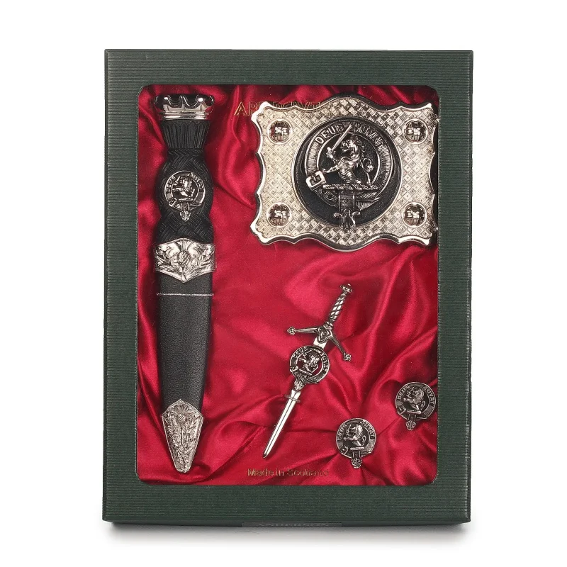 pewter macduff clan crest set