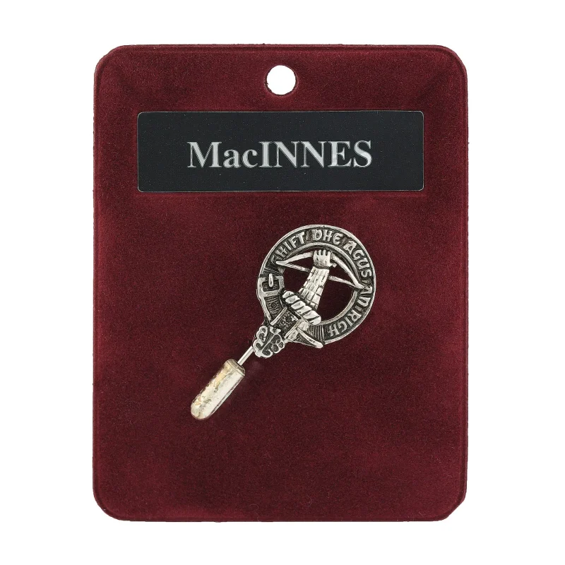 pewter macinnes lapel pin artisan design