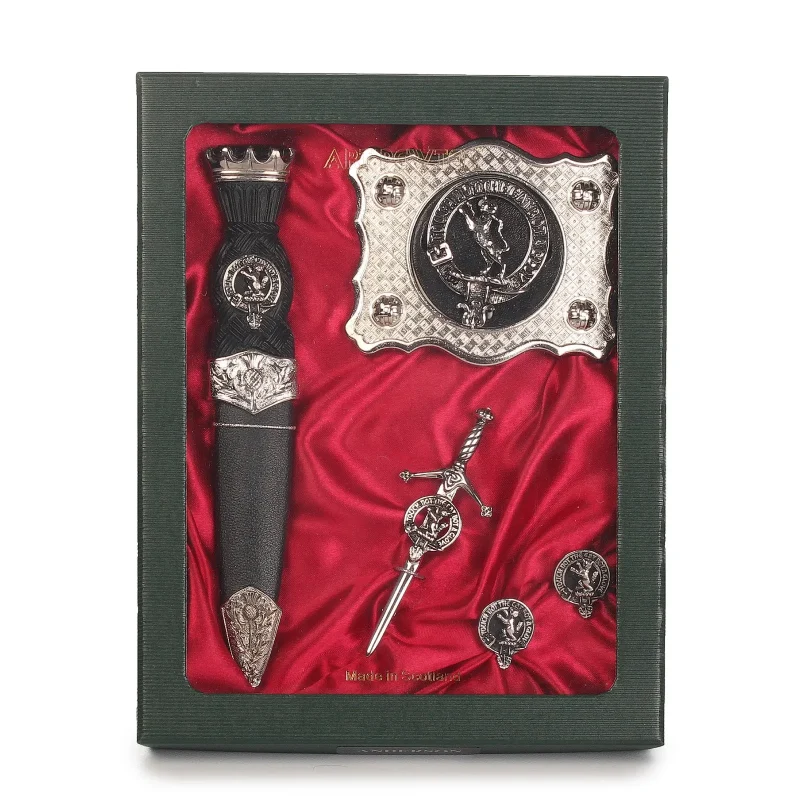 pewter mackintosh clan crest set artisan crafted