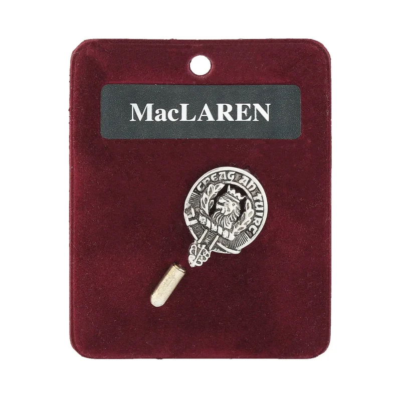 pewter maclaren lapel pin artistic design