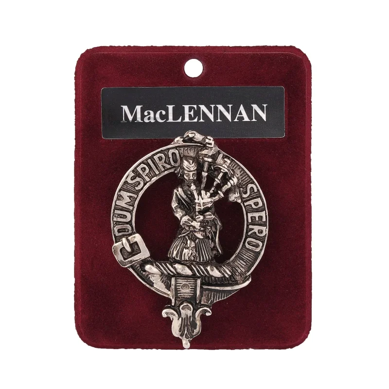 pewter maclennan clan badge artisan design