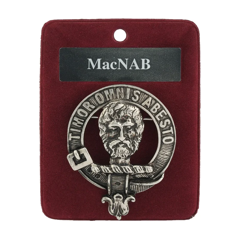 pewter macnab clan badge artisan scottish heritage