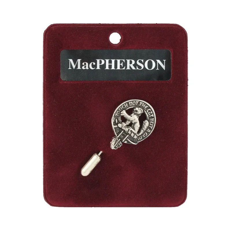 pewter macpherson lapel pin artisan crafted