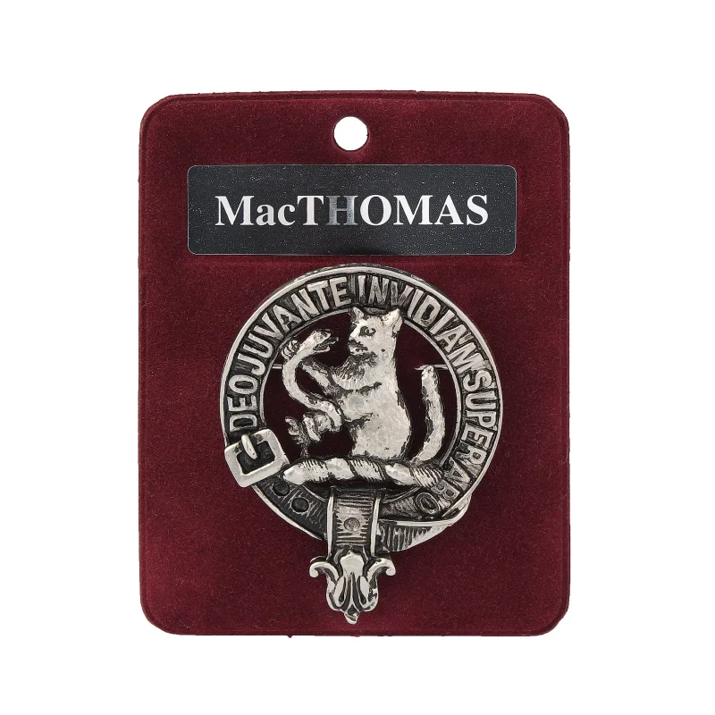 pewter macthomas clan badge artisan crafted