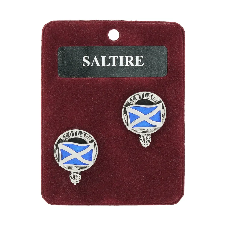 pewter saltire cufflinks for men