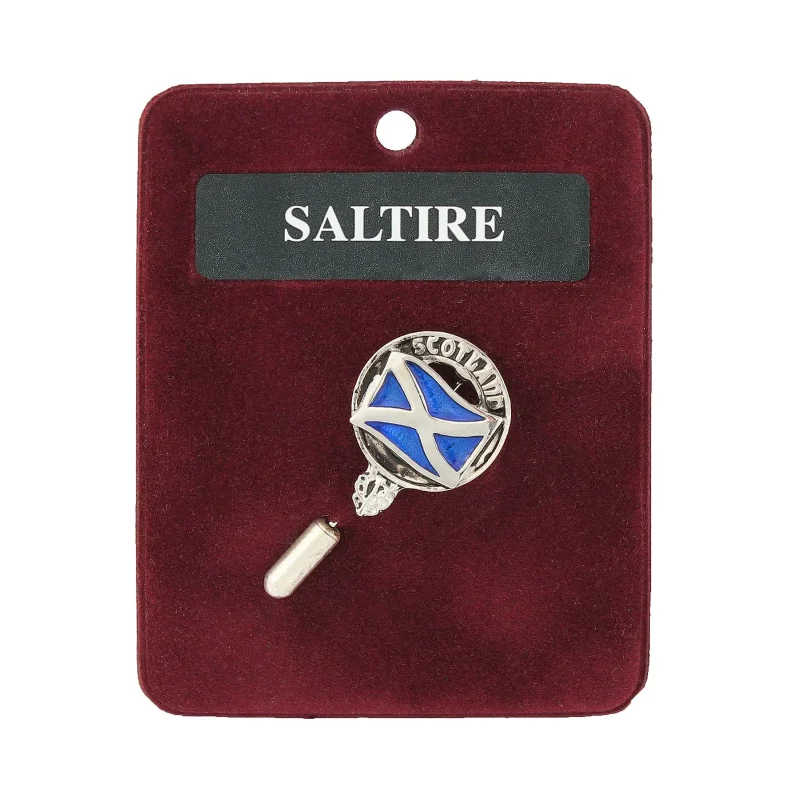 pewter saltire lapel pin scottish symbol