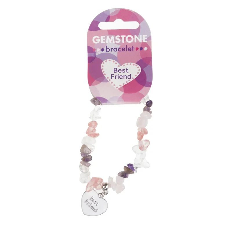 pink gemstone bracelet best friend