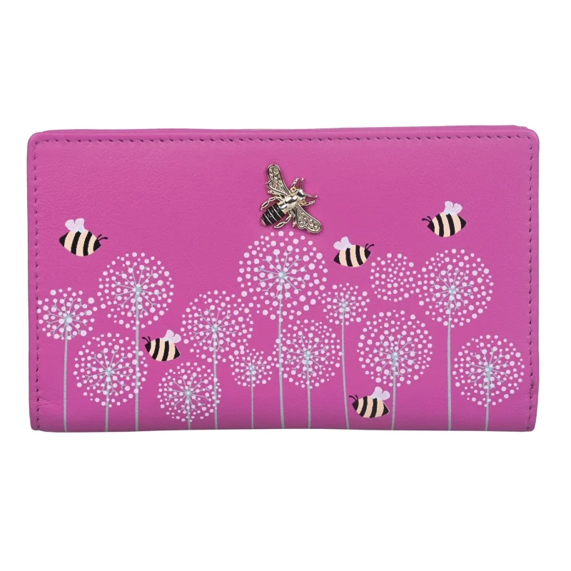 pink moonflower matinee bee purse