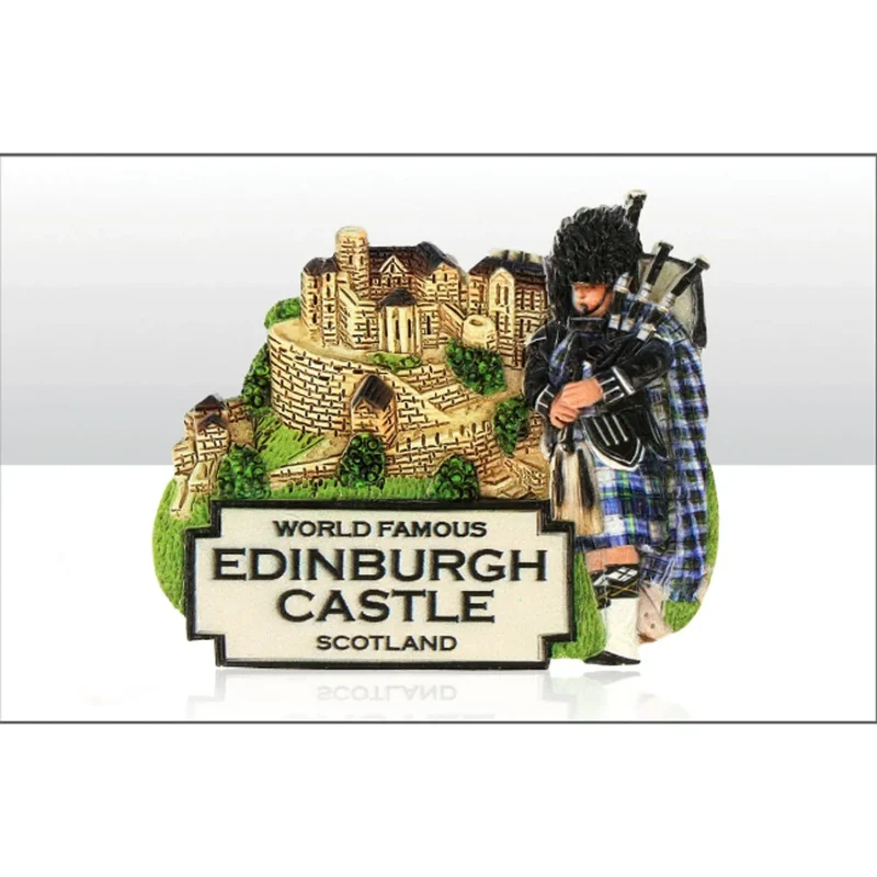 piper edinburgh castle souvenir magnet