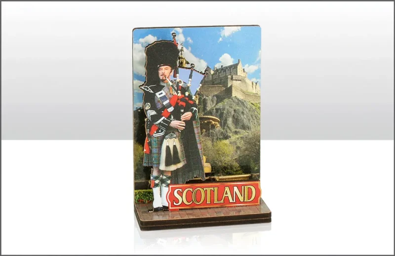 piper edinburgh castle vintage photo magnet