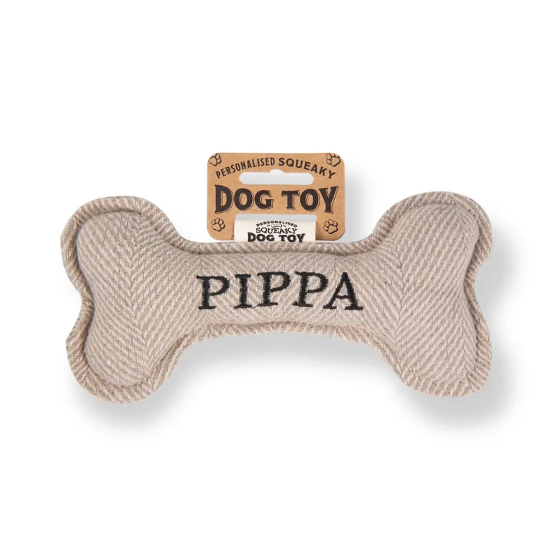 pippa squeaky bone dog toy