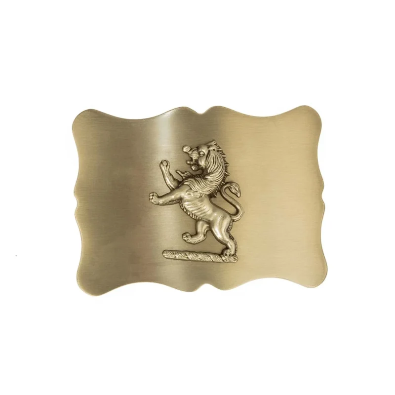 plain lion rampant buckle for belts