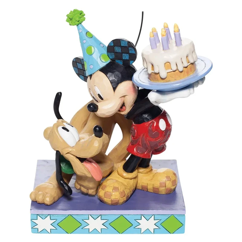 pluto mickey birthday figurine