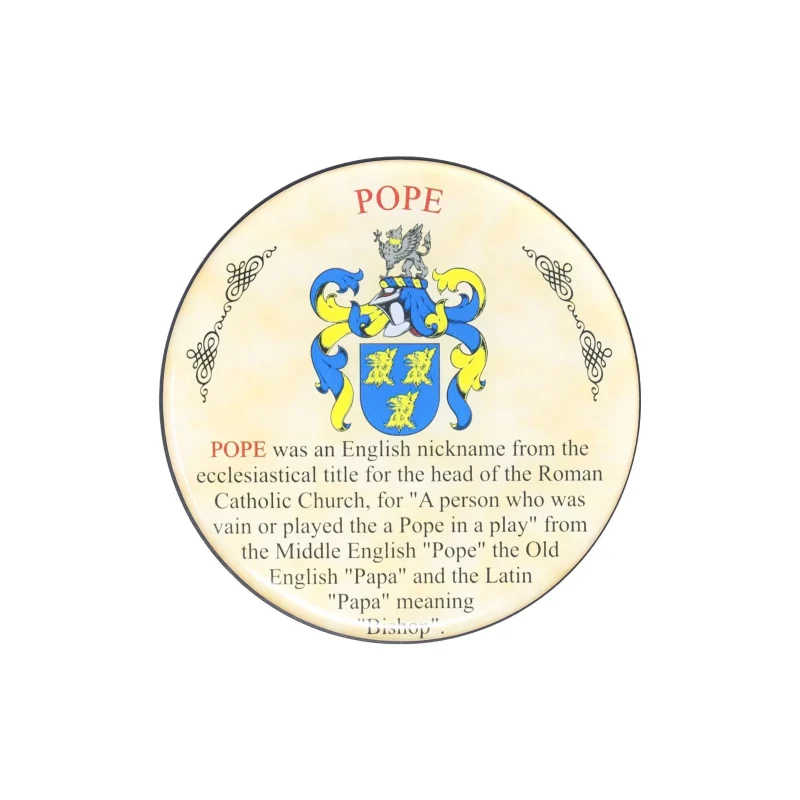 pope heraldic coaster