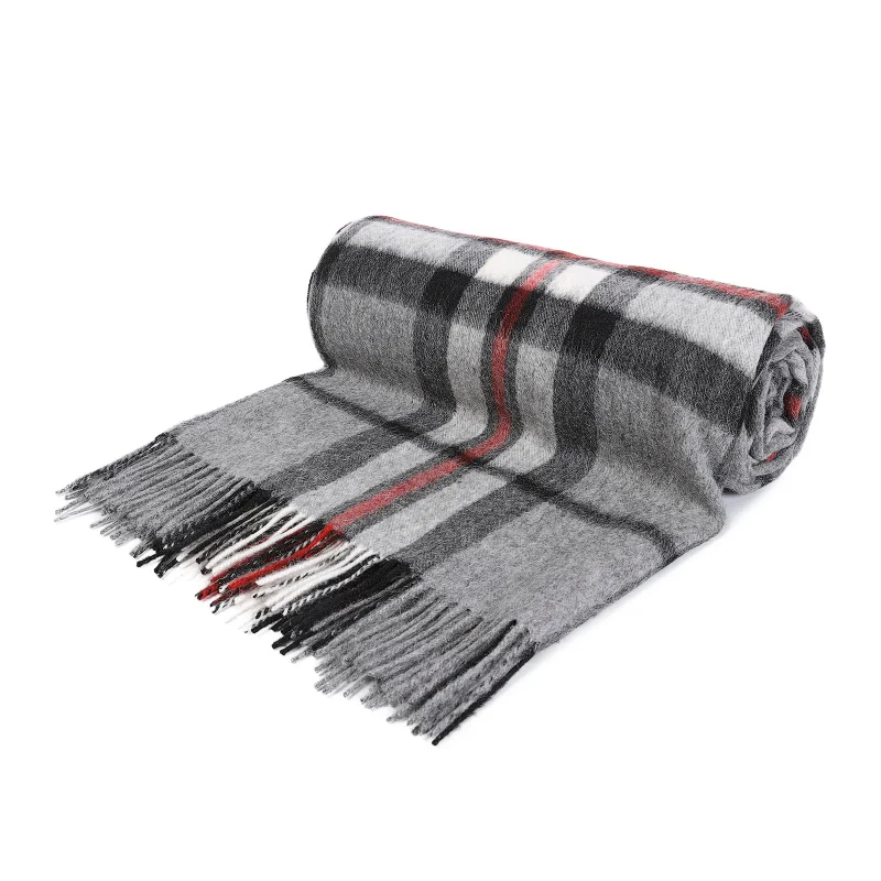 premium grey lambswool blanket