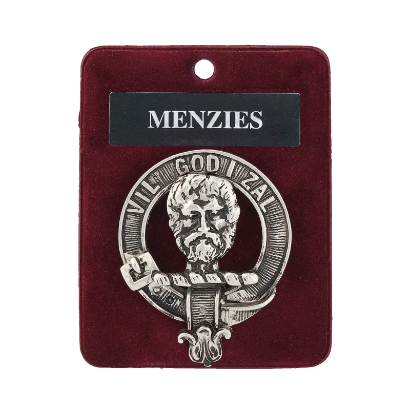 premium pewter menzies clan badge