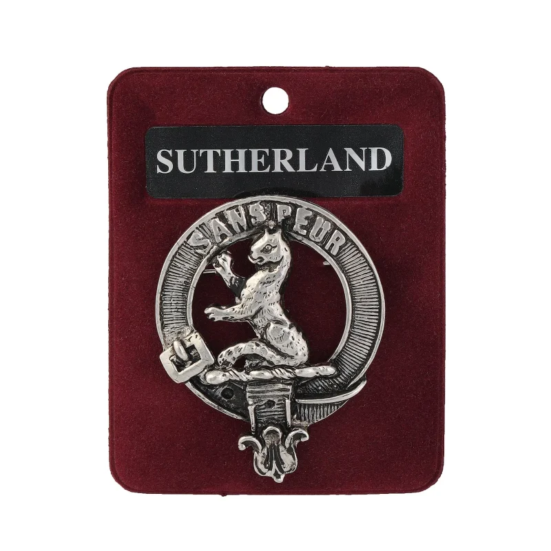 premium pewter sutherland clan badge