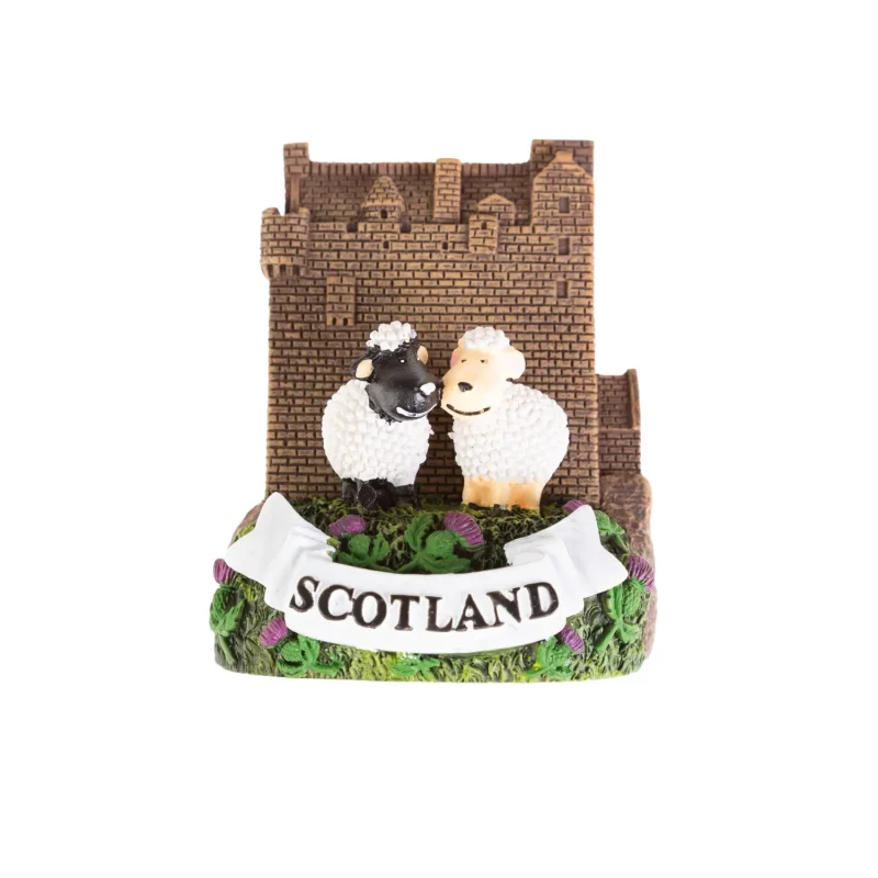 premium resin sheep magnet castle design