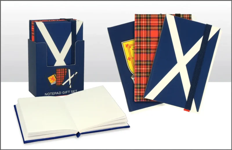 premium scotland mini notebook set 3 pack