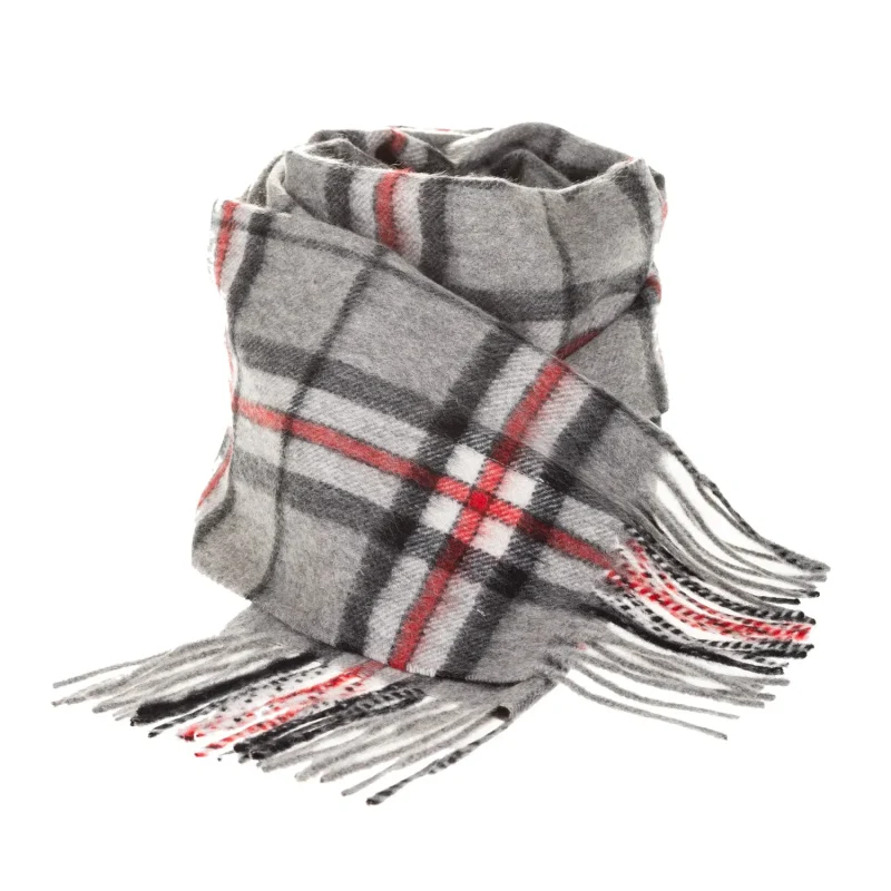 premium thomson grey cashmere scarf