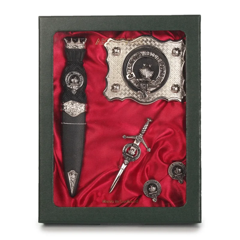 pringle clan pewter art set