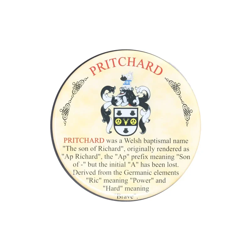 pritchard heraldic coaster set