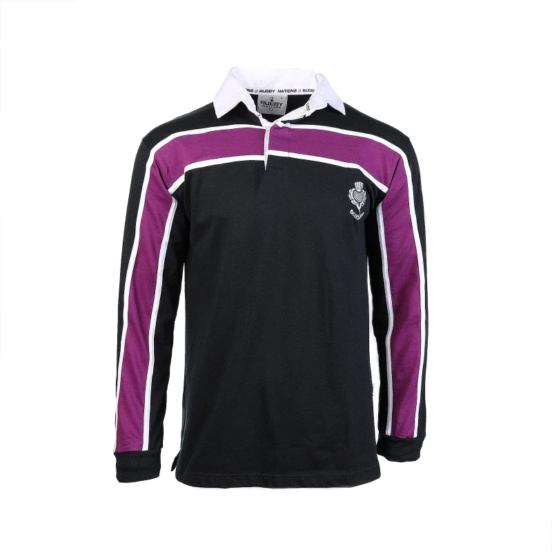 purple stripe scotland rugby shirt men s long sleeve