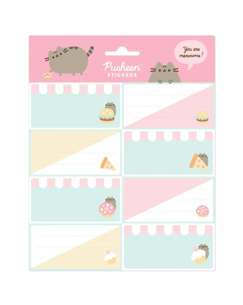 pusheen foodie self adhesive labels collection