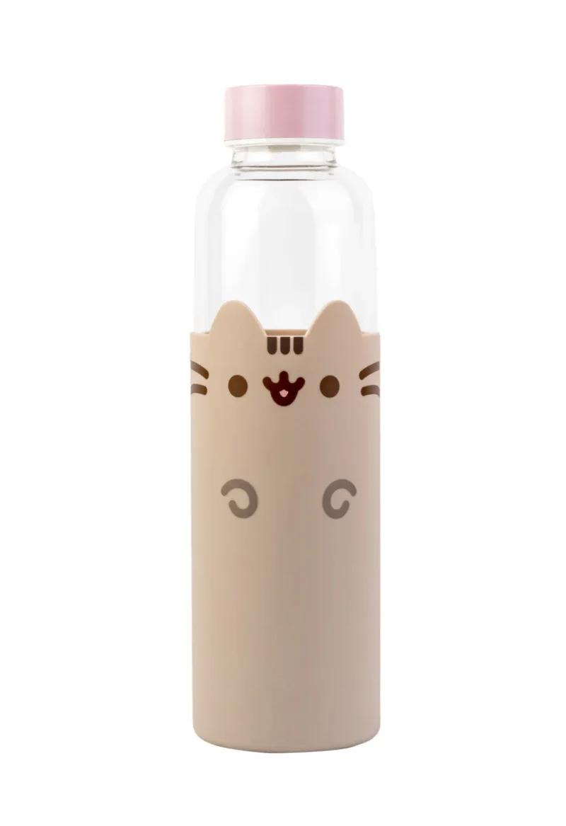 pusheen glass water bottle