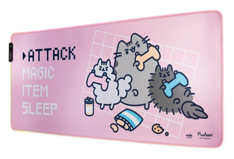 pusheen xl led mouse pad