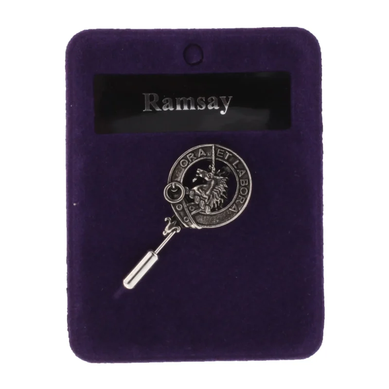 ramsay clan lapel pin scottish heritage emblem