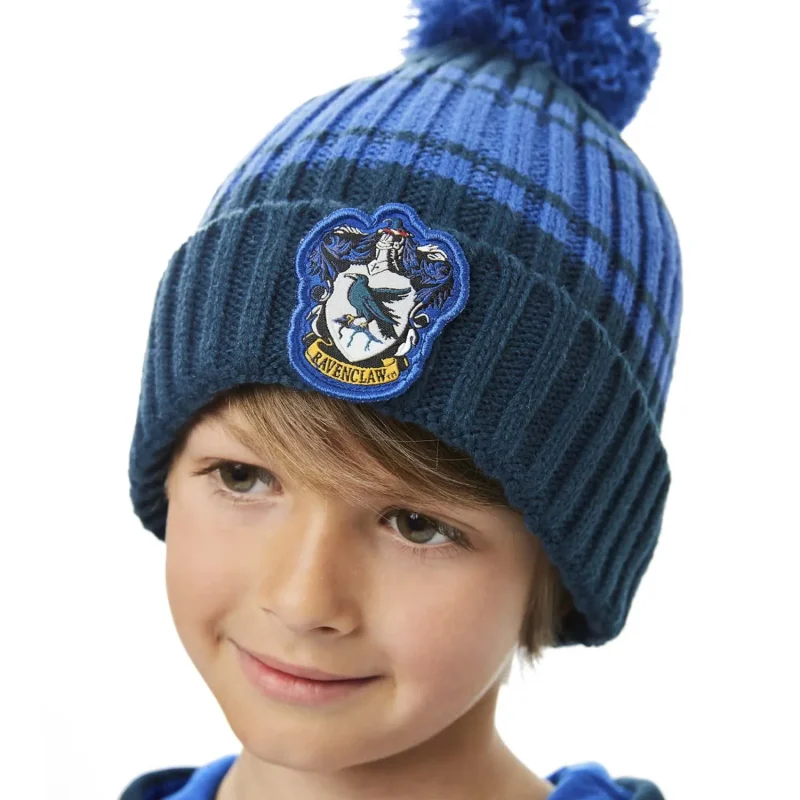 ravenclaw chunky knit beanie for kids